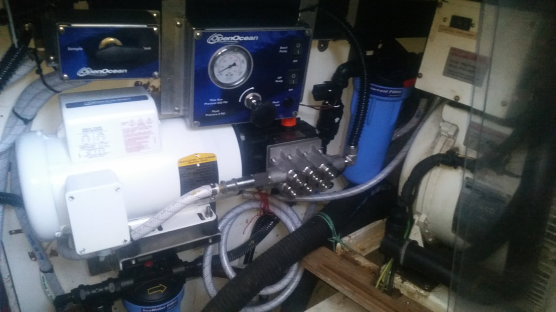 AC system control panel and pump installed